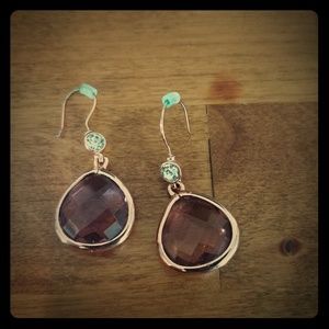 Express Purple stone earrings